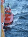 Pilot boat picks up the pilot from the ship
